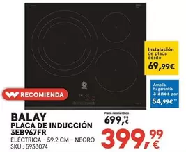 Balay - Placa De Inducción 3EB976FR
