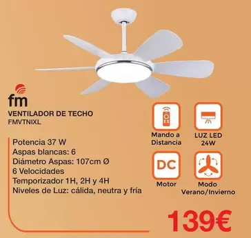 Fm - Ventilador De Techo