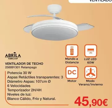 Fabrilamp - Ventilador De Techo Relampago