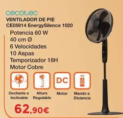 Cecotec - Ventilador De Pie