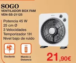 Sogo - Ventilador Box Fam