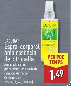 Lacura - Esprai Corporal Amb Essencia De Citronella