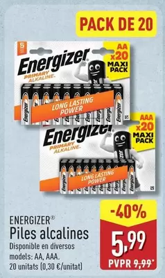 Energizer - Piles Alcalines