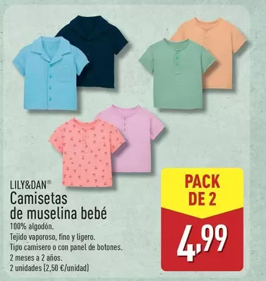 Lily & Dan - Camisetas De Mueslina Bebe