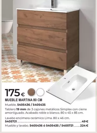Blanco - Mueble Martina 80 Cm