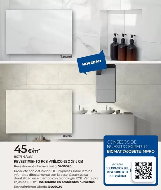 Bigmat - Revestimiento Rgb Vinilico 65 X 37,5 Cm