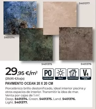 Ocean - Pavimento 20 X 20 Cm