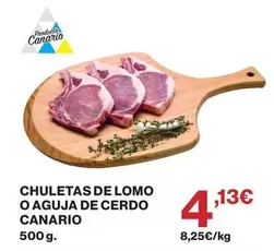 Chuletas De Lomo O Aguja De Cerdo Canario
