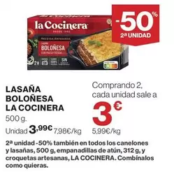 La Cocinera - Lasana Bolonesa