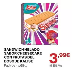 Kalise - Sandwich Helado Sabor Cheesecake Con Frutas Del Bosque
