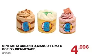 mango - Mini Tarta Cubanito, Mango Y Lima O Gofio Y Bienmesabe