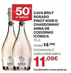 Brut - Cava Rosado Pinot Noir O Chardonnay Anna De Codorniu Iconica