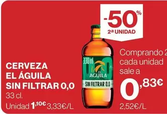 El Águila Negra - Cerveza Sin Filtrar 0.0