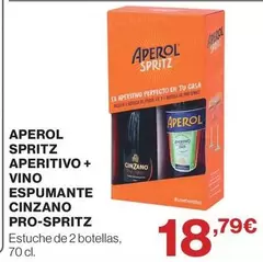 Aperol - Spritz Aperitivo + Vino Espumante Cinzano Pro-spritz
