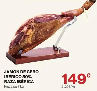 Jamón De Cebo Ibérico 50% Raza Ibérica