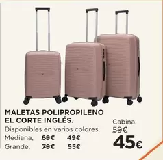 Maletas Polipropileno El Corte Inglés