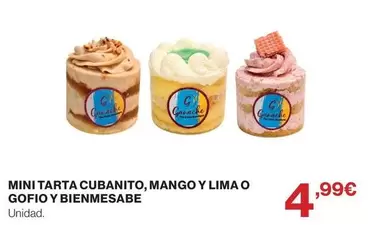 mango - Mini Tarta Cubanito, Mango Y Lima O Gofio Y Bienmesabe