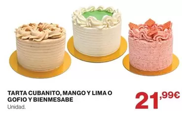 mango - Tarta Cubanito, Mango Y Lima O Gofio Y Bienmesabe