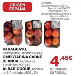 Paraguayo, O Nectarina Carne Blanca
