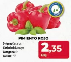 origen - Pimiento Rojo