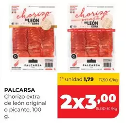 Palcarsa - Chorizo Extra De León Original O Picante