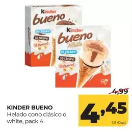 Kinder - Bleado Cono Clasico O White