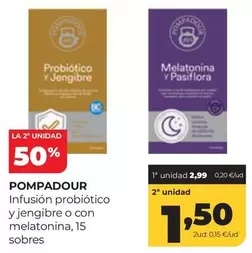 Pompadour - Infusion Probiotico Y Jengibre O Con Melatonina