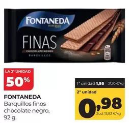 Fontaneda - Barquillos Finos Chocolate Negro