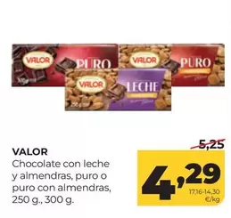 Valor - Chocolate Con Leche Y Almendras, Puro O Puro Con Almendras