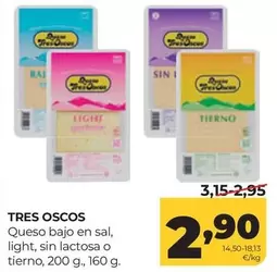 Tres Oscos - Queso Bajo En Sal, Light, Sin Lactosa O Tierno