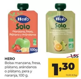 Hero - Bolsa Manzana, Fresa, Platano, Arandanos O Platano, Pera Y Naranja