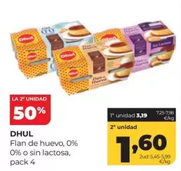 Dhul - Flan De Huevo 0% 0% O Sin Lactosa