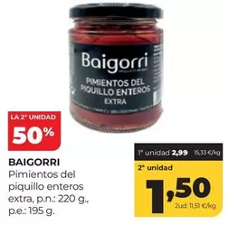 Baigorri - Pimientos Del Piquillo Enteros Extra