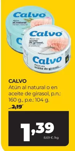 Calvo - Atun Al Natural O En Aceite De Girasol