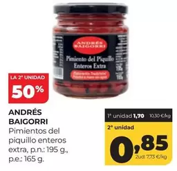 Andrés Baigorri - Pimientos Del Piquillo Enteros Extra