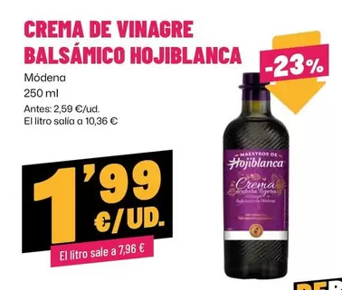 Hojiblanca - Crema De Vinagre Balsamico