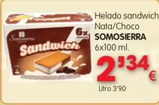 Somosierra - Helado Sandwich Nata/Choco