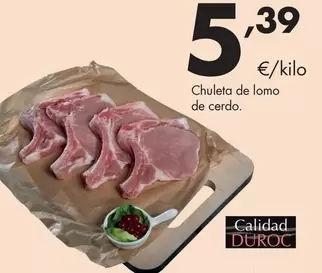 Chuleta De Lomo De Cerdo