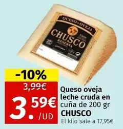 Chusco - Queso Oveja Leche Cruda