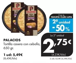 Palacios - Tortilla Casera Con Cebolla