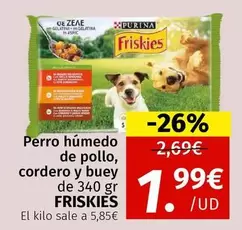 Friskies - Perro Húmedo De Pollo, Cordero Y Buey