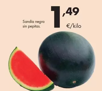 Sandía Negra Sin Pepitas