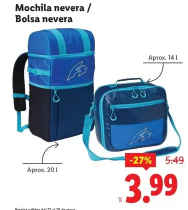 Mochila Nevera/Bolsa Nevera