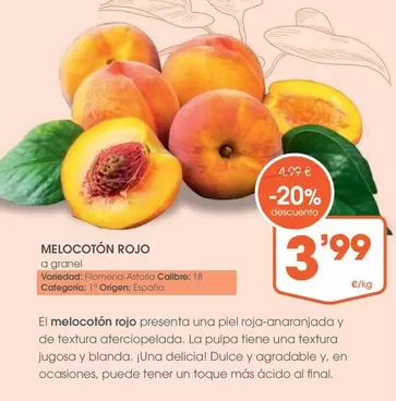 origen - Melocoton Rojo