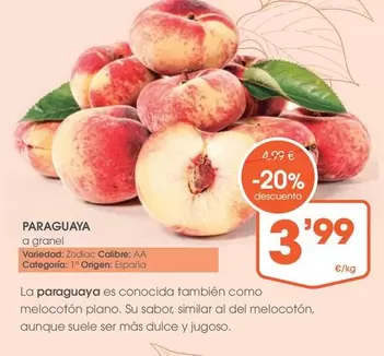 origen - La Paraguaya Es Conocida Tambien Como Melocoton Plano. Su Sabor, Similar Al Del Melocoton