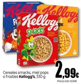 Kellogg's - Cereales Smacks, Miel Pops O Frosties
