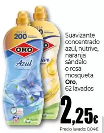 Oro - Suavizante Concentrado Azul, Nutrive, Naranja Sándalo O Rosa Mosqueta