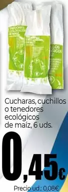 Cucharas, Cuchillos O Tenedores Ecológicos De Maíz