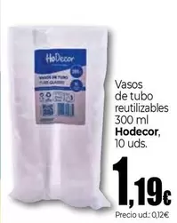 Hodecor - Vasos De Tubo Reutilizables