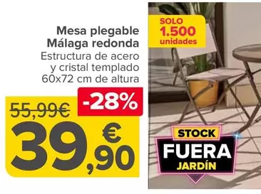 Mesa Plegable Malaga Redonda